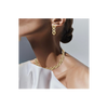 C101G B.Tiff Gold Pavé High Polish Flat Angular Cuban Link Necklace by B.Tiff New York