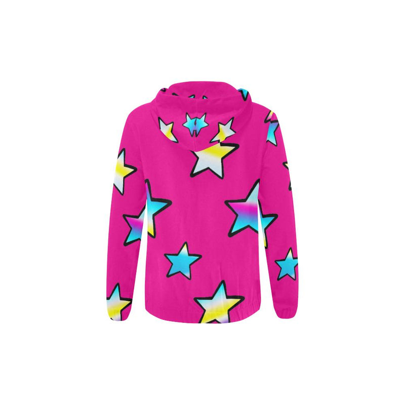 Stars of Fucsia, Full zip Hoodie by interestprint - East Hills Casuals