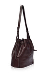 Geneva Drawstring Leather Bag by ELF