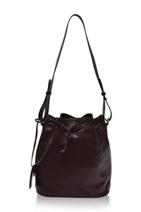 Geneva Drawstring Leather Bag by ELF