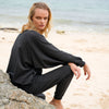 Haley Bamboo Fleece Sweaters, in Black by BrunnaCo