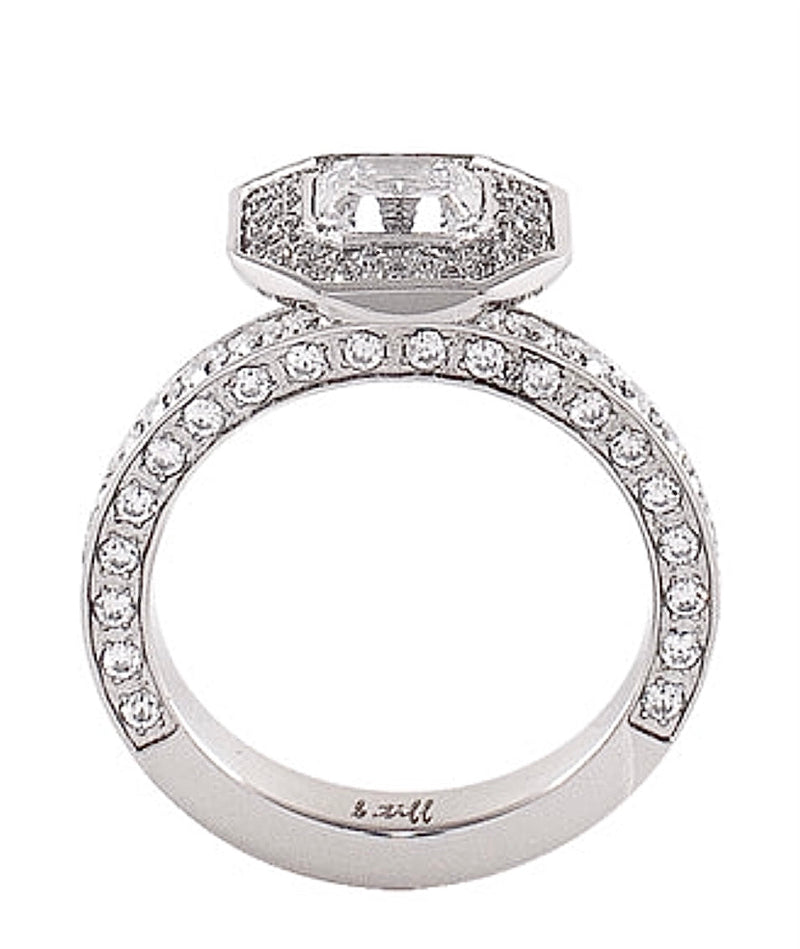 RG128W B.Tiff Aŭreolo II 1 ct Cushion Cut Halo Engagement Ring by B.Tiff New York (Retail)