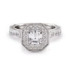 RG128W B.Tiff Aŭreolo II 1 ct Cushion Cut Halo Engagement Ring by B.Tiff New York (Retail)