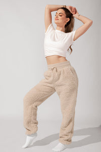 Another full view of Blanket Pants in Faux Sherpa