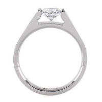 RG097W B.Tiff Tension 1 ct Princess Cut Tall Solitaire Ring by B.Tiff New York (Retail)