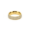 RG130G B.Tiff Gold Three-Row Eternity Ring