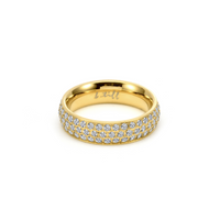 RG130G B.Tiff Gold Three-Row Eternity Ring