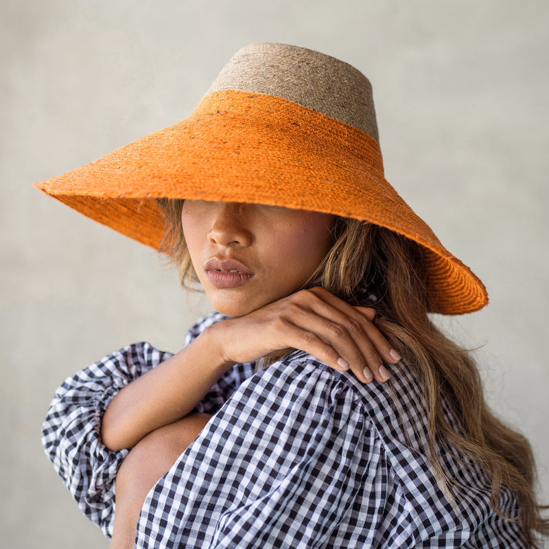 Orange Straw Hat