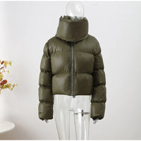 Turtleneck Down Jacket & Down Scarf by White Market