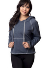 Emily Hsu Sky Denim Long Sleeve Pocket Hoodie - East Hills Casuals