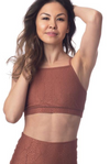 Emily Hsu Jacquard Snake Sukha Bra Cinnamon - East Hills Casuals