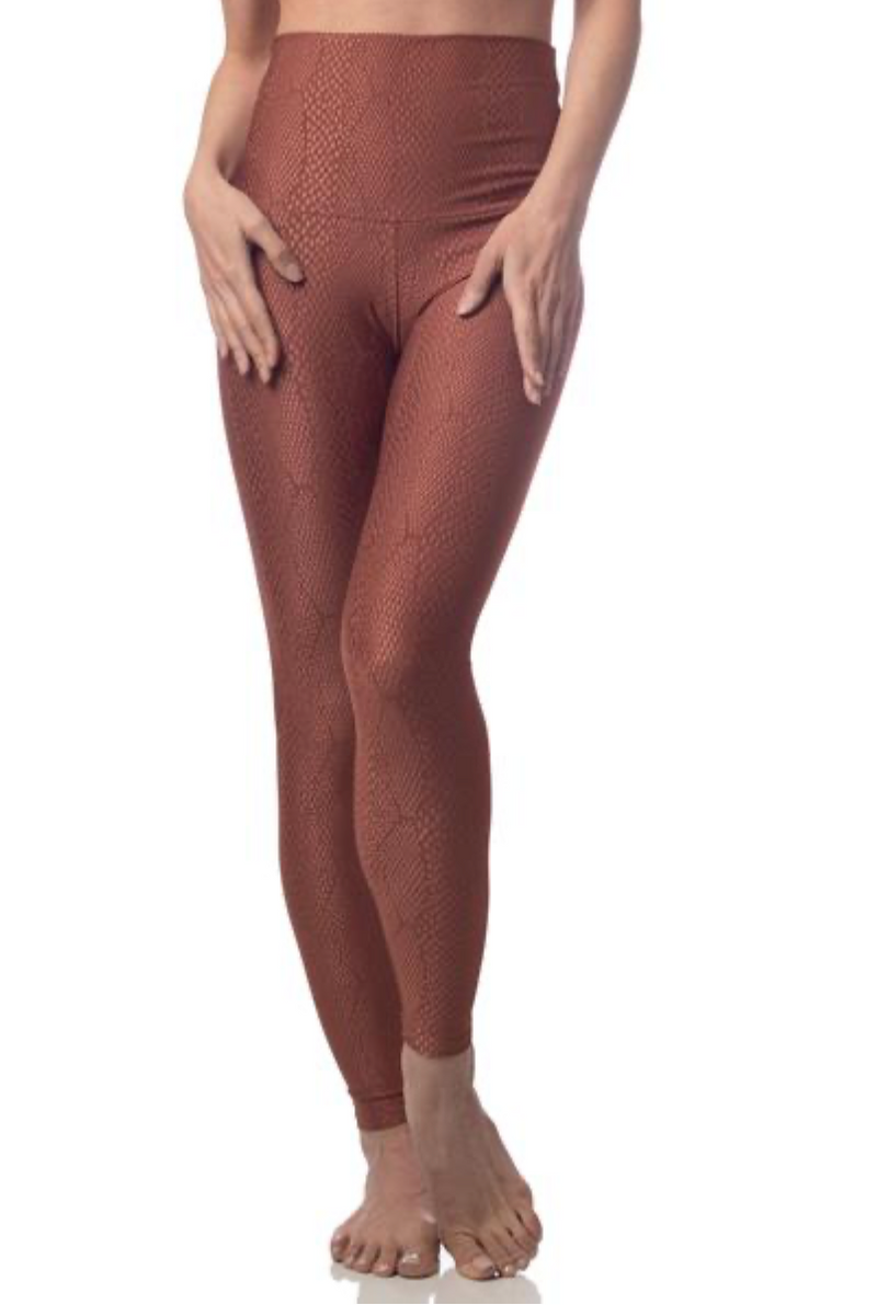 Emily Hsu Jacquard Snake Legging Cinnamon - East Hills Casuals