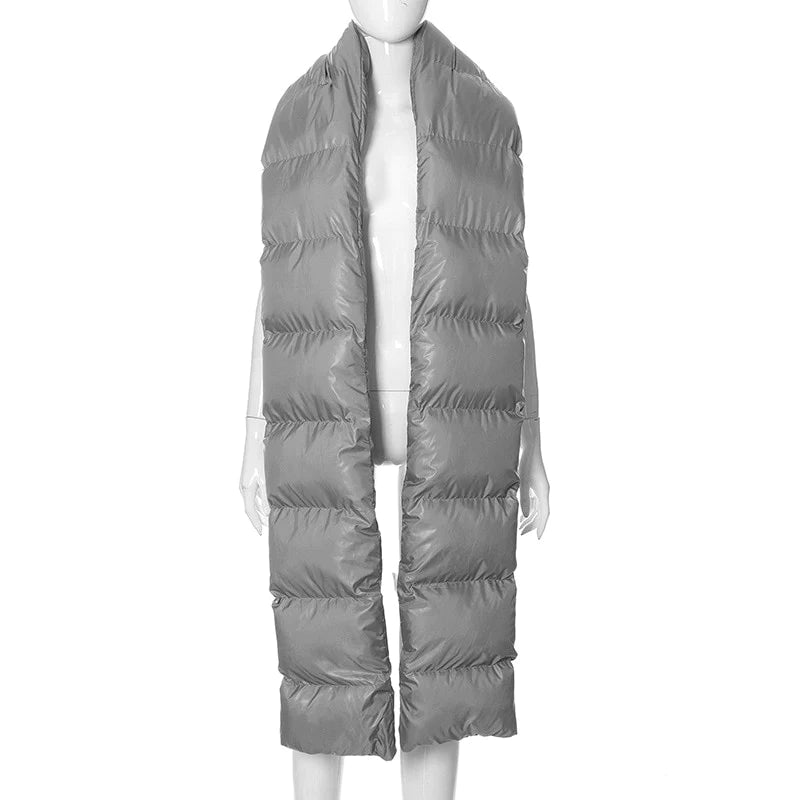 Turtleneck Down Jacket & Down Scarf by White Market