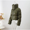 Turtleneck Down Jacket & Down Scarf by White Market