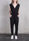 JUMPSUIT-ELASTIC WAIST - black by BERENIK - East Hills Casuals