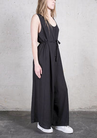 JUMPSUIT WIDE - black plain by BERENIK