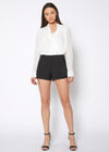 Front view of Women's Gabardine Mid Rise Shorts