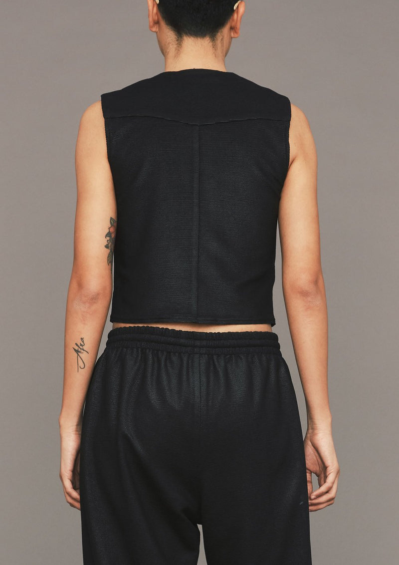 SHIRT SLEEVELESS - TECH LACES STRETCH black by BERENIK - East Hills Casuals