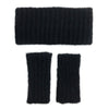 Cute Black Ribbed Alpaca Ear Warmer