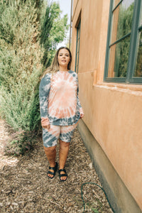 Tickle Me Tie Dye Top in Peach by Ave Shops - East Hills Casuals