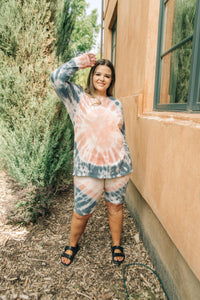 Tickle Me Tie Dye Top in Peach by Ave Shops - East Hills Casuals