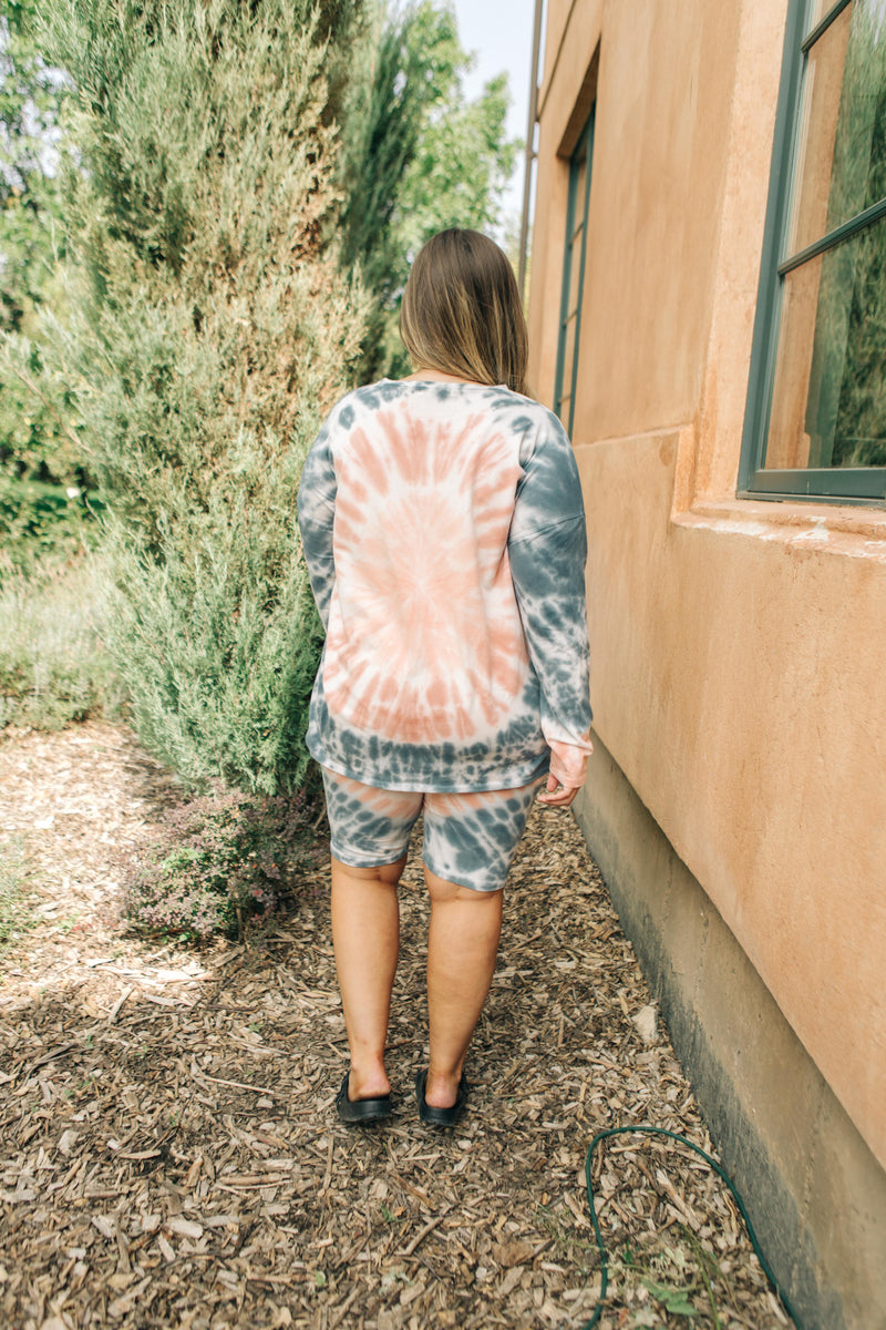 Tickle Me Tie Dye Top in Peach by Ave Shops - East Hills Casuals