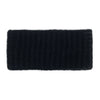 Black Ribbed Alpaca Ear Warmer for her