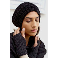 Black Loop Knit Alpaca Beanie by SLATE + SALT