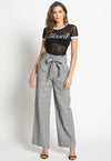 PAPER BAG PLAID PANTS WITH FRONT TIE