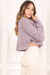 Melange multicolor sweater top