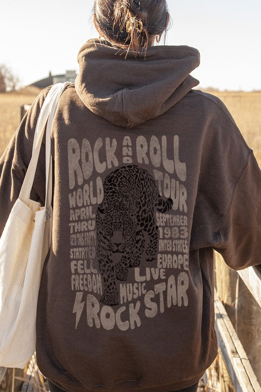 VITAGE ROCK AND ROLL GRAPHIC  HOODIE SWEATSHIRTS