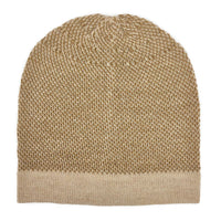 Camel Interwoven Alpaca Beanie