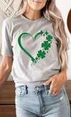 Lucky Clover Heart PLUS SIZE Graphic Tee