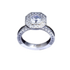 Aŭreolo II 1 ct Cushion Cut Halo Engagement Ring