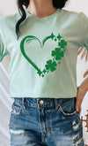 Lucky Clover Heart PLUS SIZE Graphic Tee