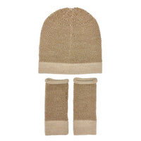 Camel Interwoven Alpaca Beanie by SLATE + SALT