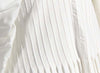 Sakiya Pleated Long Sleeve Shirt Dress - White by Marigold Shadows