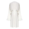 Sakiya Pleated Long Sleeve Shirt Dress - White by Marigold Shadows