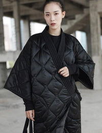 Satoko V-collar Quilted Coat by Marigold Shadows