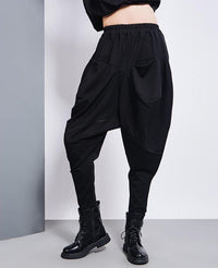 Tanaka Pocket High Waist Harem Pants - Black