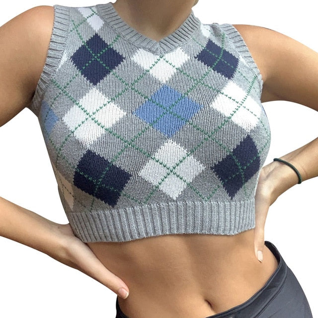 90s Vintage Vest Crop Tops by White Market