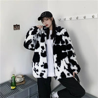 Rorschach Faux Fur Zip Up Hoodie by White Market