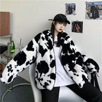 Rorschach Faux Fur Zip Up Hoodie by White Market