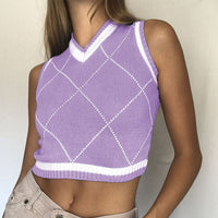 90s Vintage Vest Crop Tops