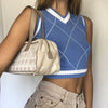 90s Vintage Vest Crop Tops