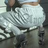 Angel Studded Rhinestone Sweatpants