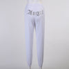 Angel Studded Rhinestone Sweatpants