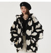 Oversized Hearts Sherpa Coat by White Market