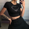 Barbed Wire Rhinestone Crop Top