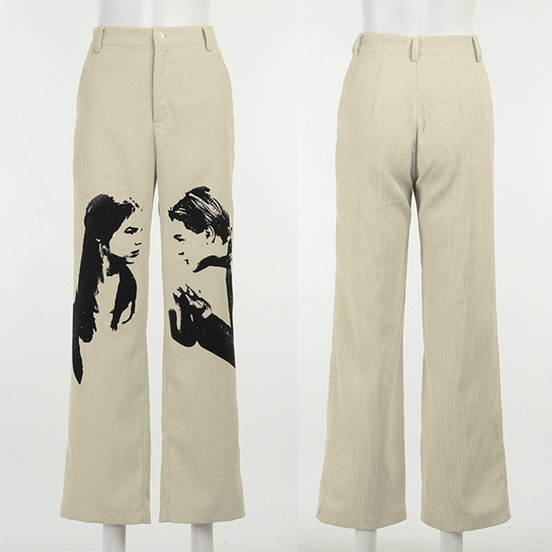 View of back and front of Romeo & Juliet Corduroy Trousers